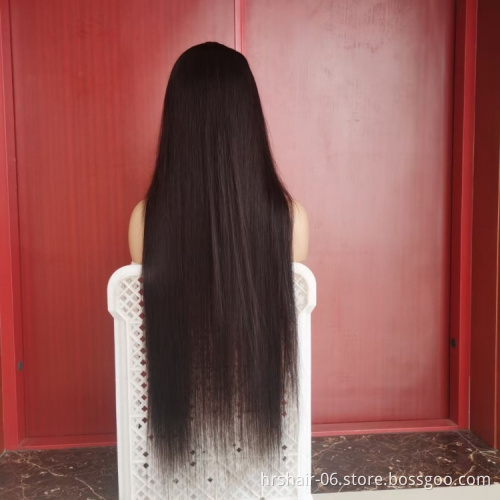 Natural Color Straight 13x4 Lace Frontal Human Hair Wig 150% Density Pre-Plucked Brazilian Virgin Hair Lace Front Wigs Vendor